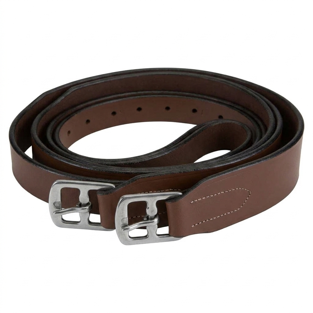 HDR X-Wide Leather Stirrup Straps — Brown
