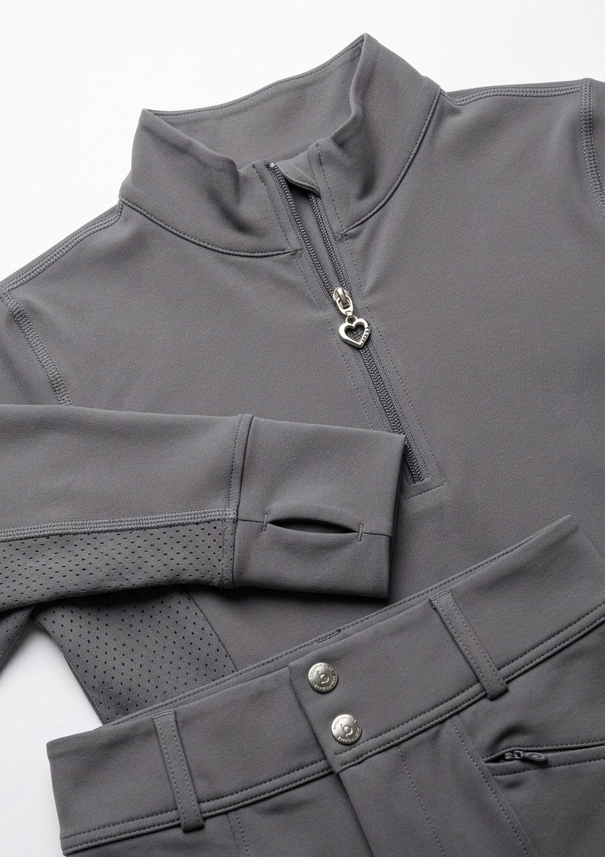 AirTec Zip-Neck Base Layer — Charcoal Grey