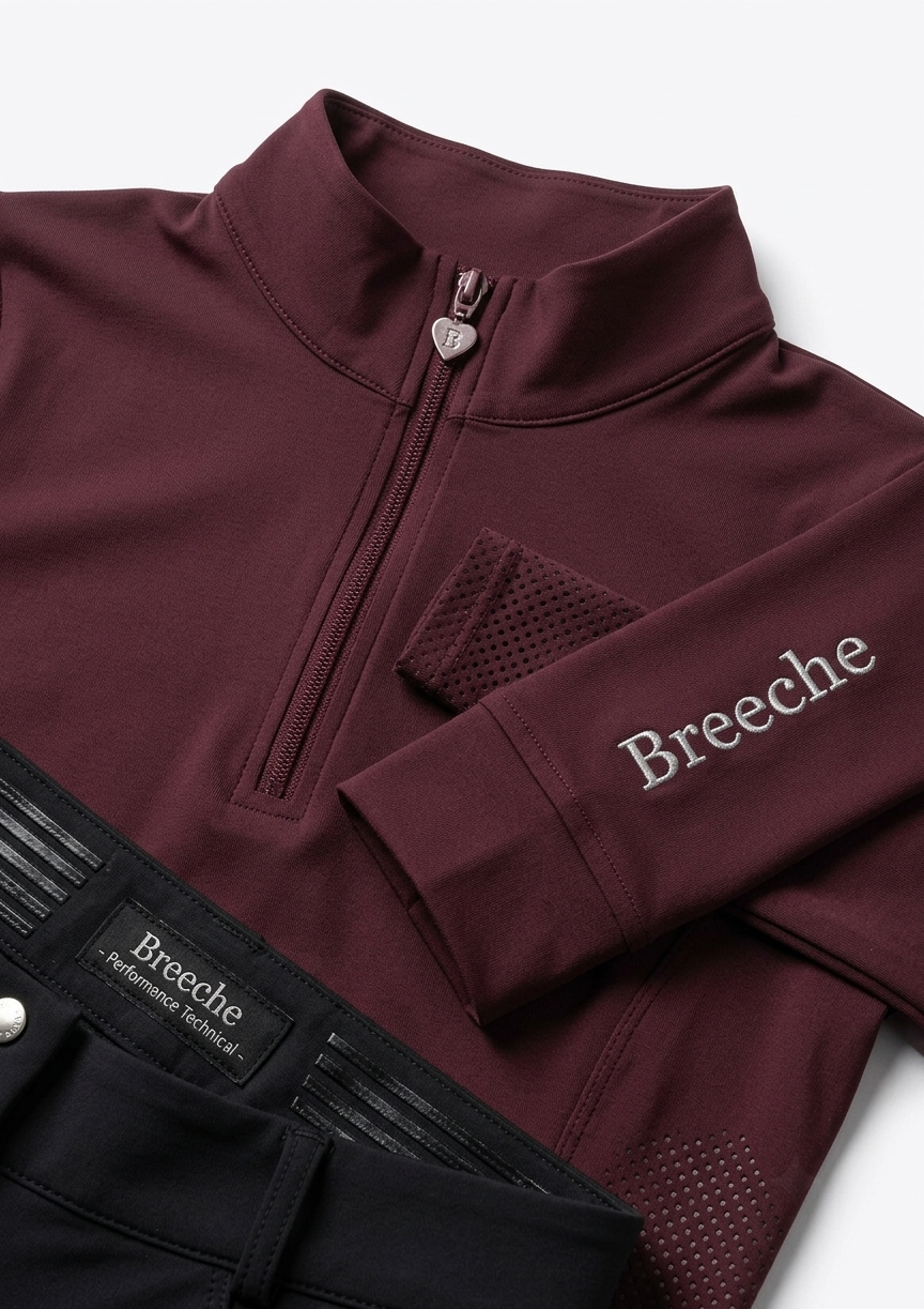 AirTec Zip-Neck Base Layer — Burgundy