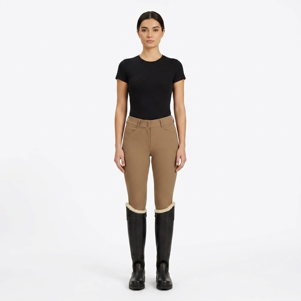 Tundra Fleece-Lined Tall Riding Boots — Black