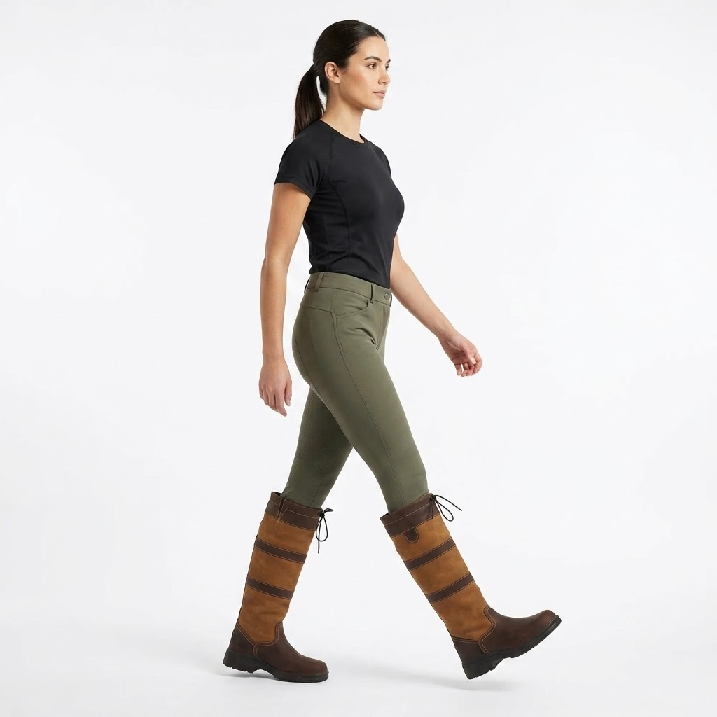 Lexington Water-Resistant Tall Country Boots — Chocolate Fawn